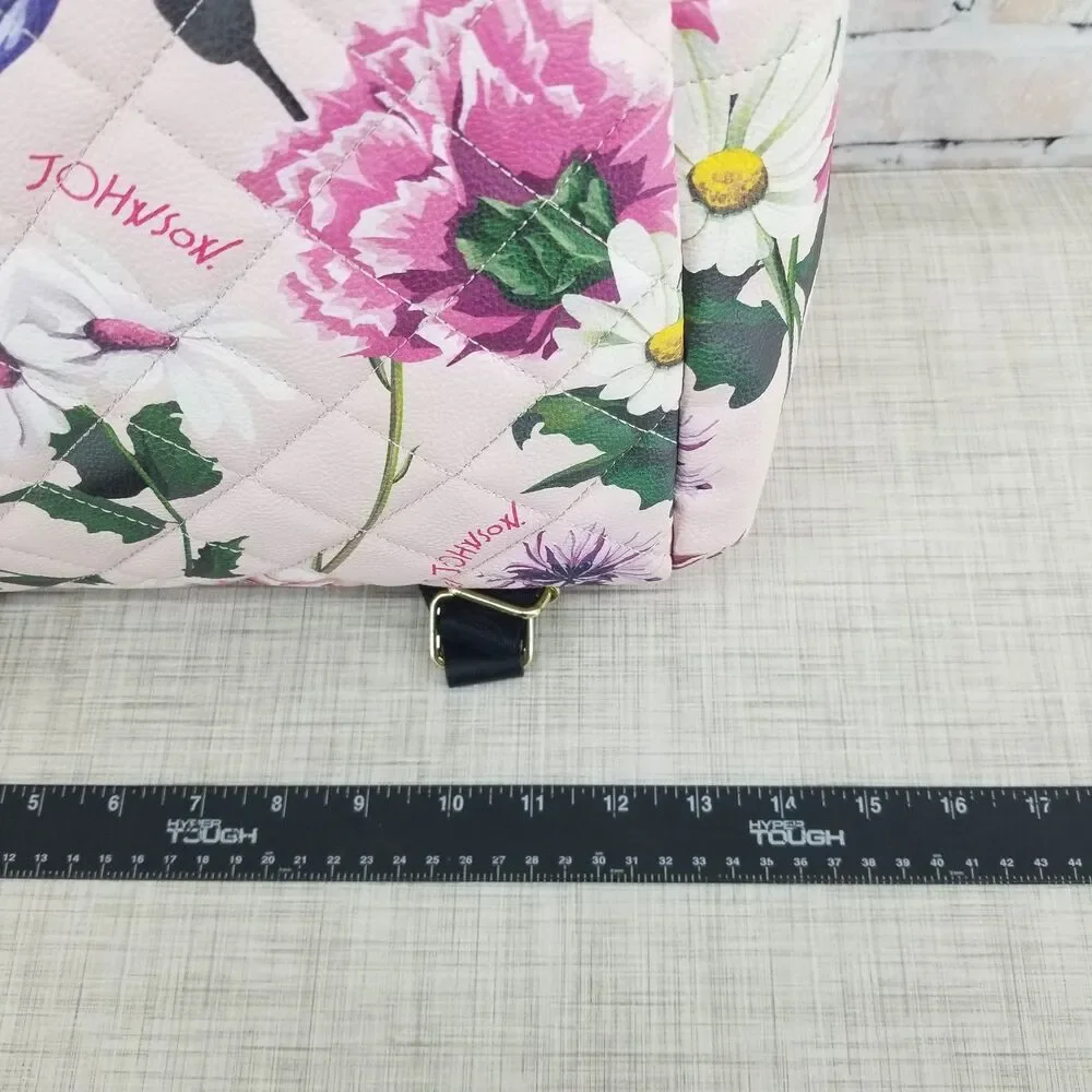 NWT Betsey Johnson Floral Print Backpack Approx 14